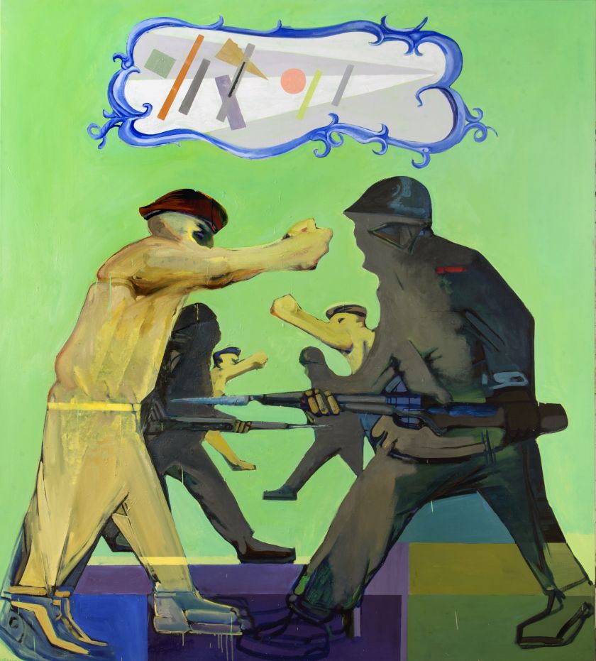 Jacek Sroka, <i>Suprematismo o muerte!,</i> 2013, olej / płótno, 200 × 180 cm, courtesy J. Sroka
