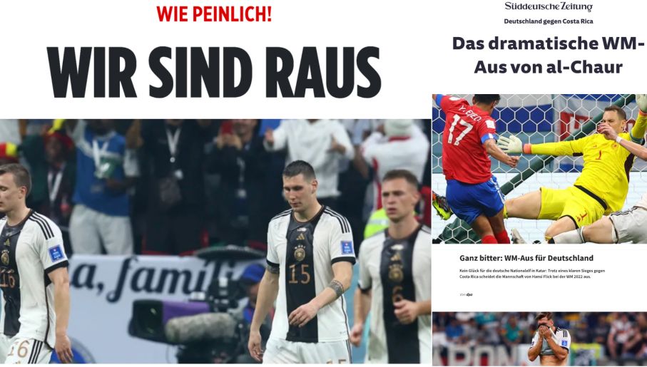 Niemieckie media są w szoku po odpadnięciu ich reprezentacji z MŚ (fot. Bild.de, allgemeine-zeitung.de, sueddeutsche.de)
