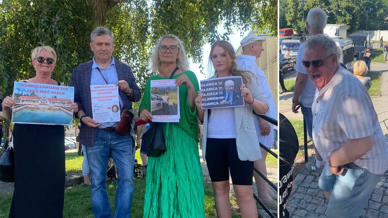 Kim są członkowie manifestacji zorganizowanej w Inowrocławiu? (fot. TT/ekazikowska; FB/Wiktoria Radulska)