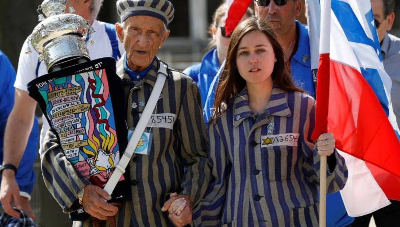 Edward Mosberg wielokrotnie uczestniczył w Marszach Żywych w Auschwitz (fot. Twitter/Andrzej Duda)