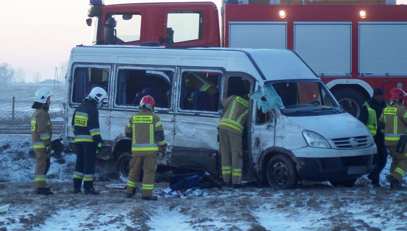 Koszmarny wypadek; 13 osób rannych (fot. lublin112.pl)