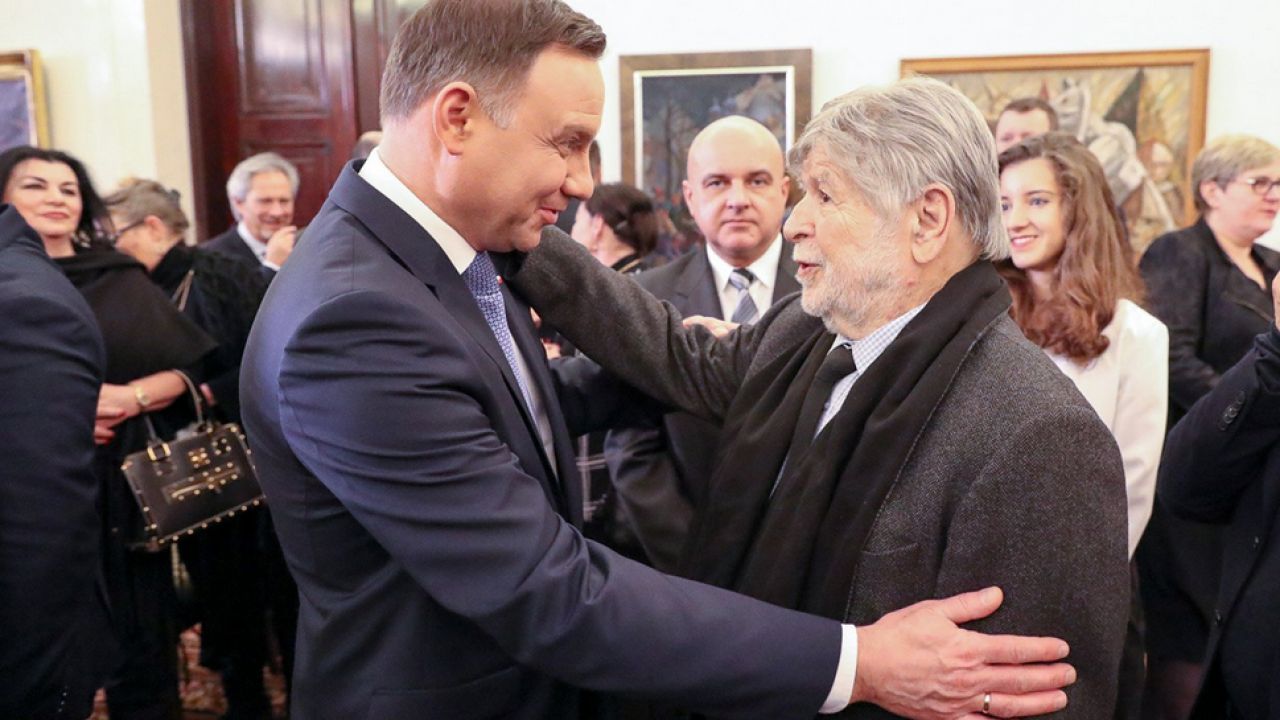 Profesor Szewach Weiss i prezydent Andrzej Duda (fot. tt/KancelariaPrezydenta)