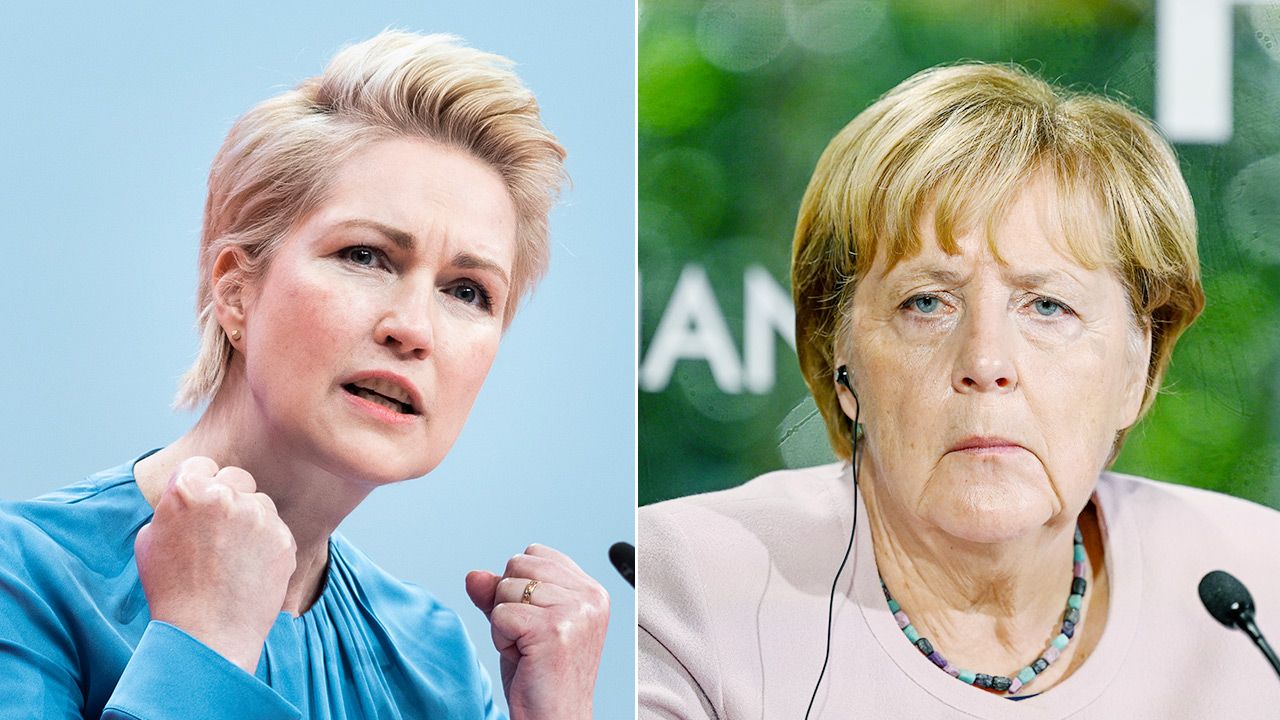 Premier Meklemburgii-Pomorza Przedniego Manuela Schwesig oraz była kanclerz Niemiec Angela Merkel (fot. Getty Images)