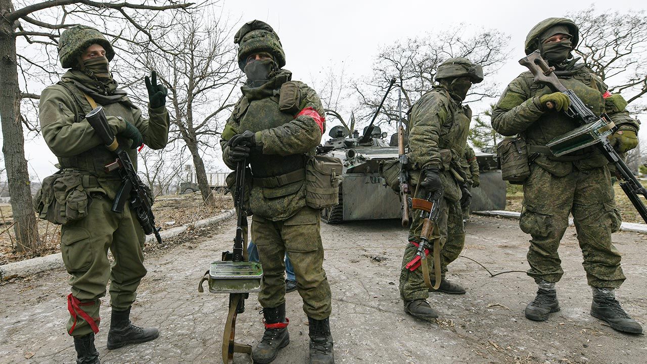 Rosyjscy najeźdźcy na Ukrainie (fot. Stringer/Anadolu Agency via Getty Images)