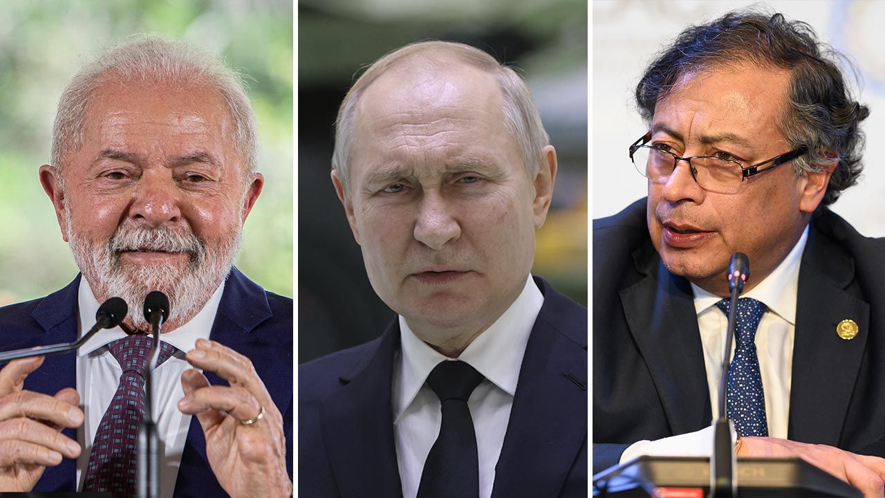 Lula da Silva, Władimir Putin, Gustavo Petro (fot. Getty Images)