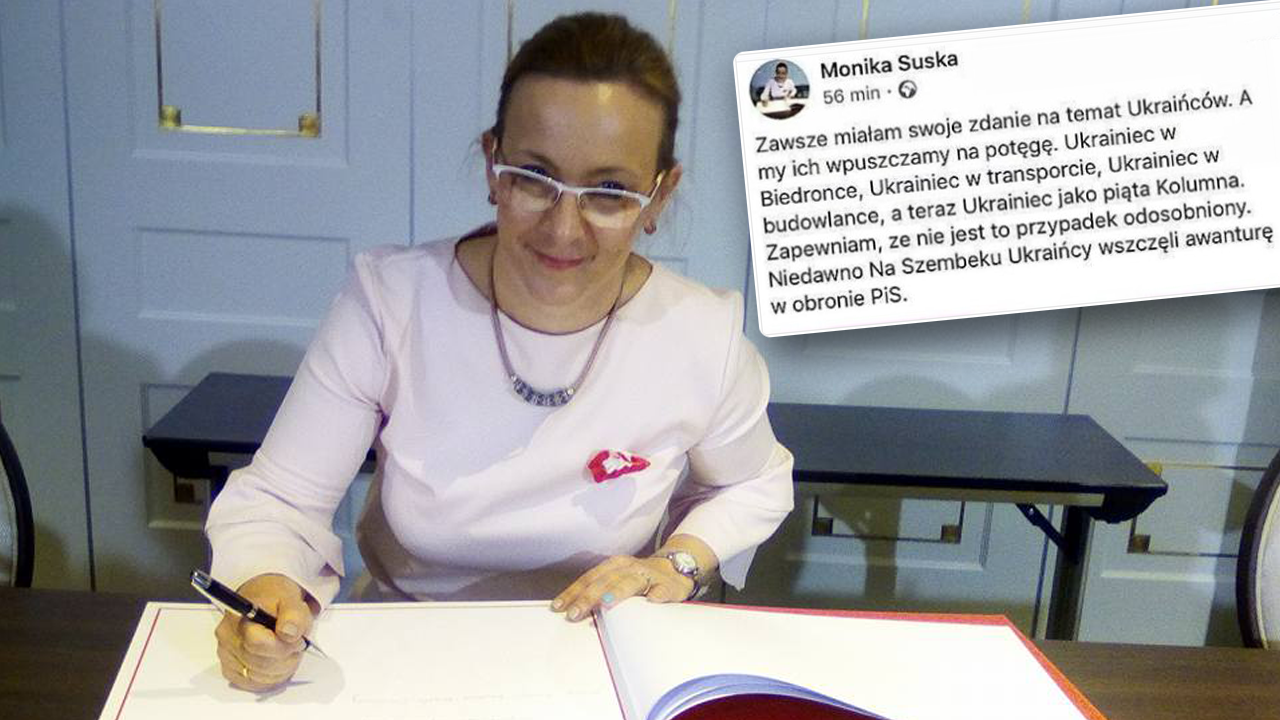 Radna usunęła swój wpis i przeprosiła wszystkich Ukraińców (fot. fb/Monika Suska/tt/Marcin Wyrwał)