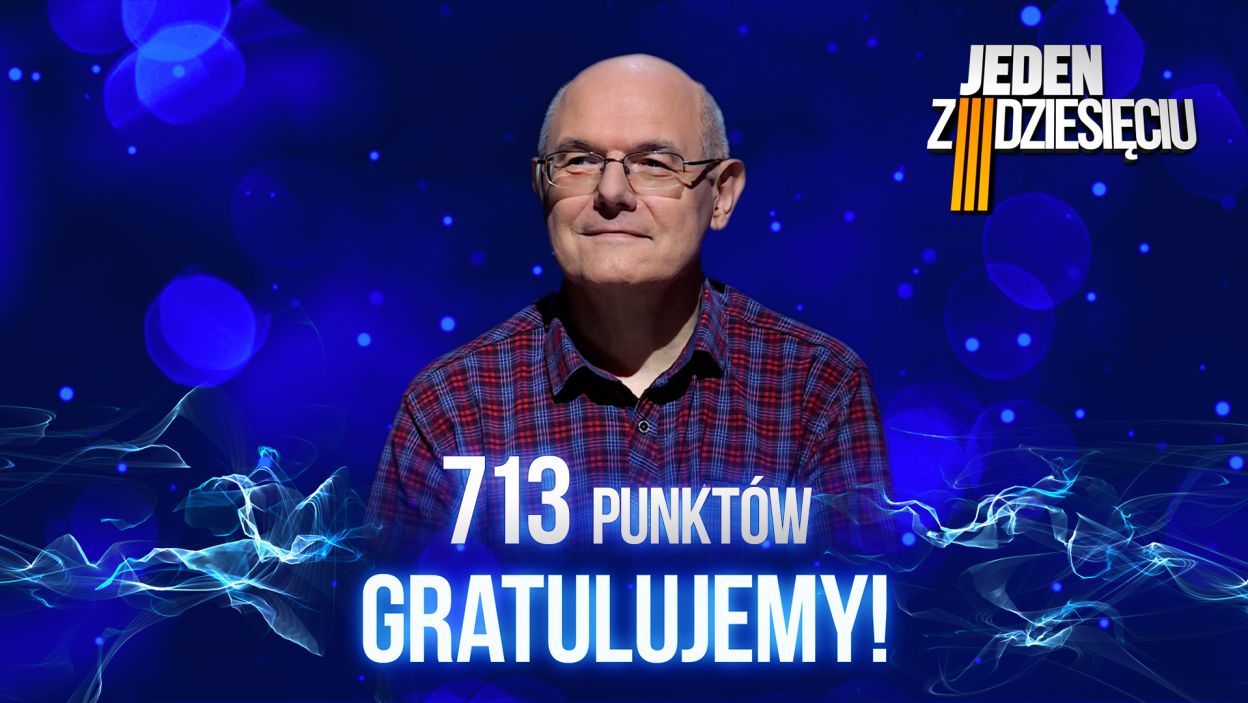 Pan Arkadiusz Kopeć zdobył 713 punktów w fnale 17 odcinka 141 edycji. Gratulujemy!