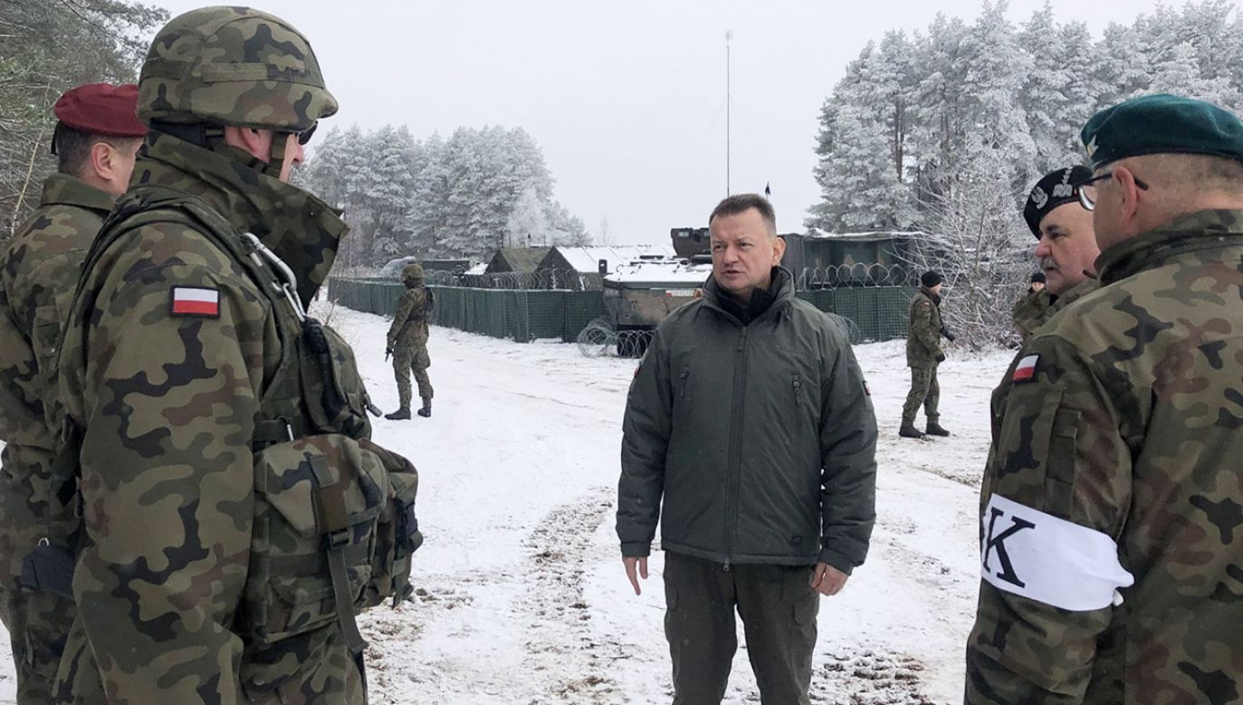 Spotkanie z żołnierzami ćwiczącymi w ramach TUMAK- 22 (fot. tt/@MON_GOV_PL)