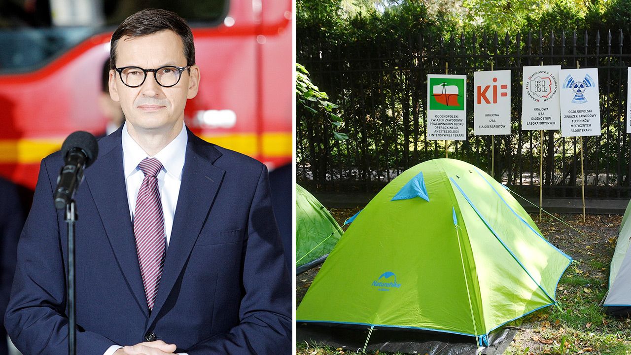 Premier Mateusz Morawiecki postulaty protestujących ocenił jako „zaporowe” (fot. PAP/Art Service 2, Radek Pietruszka)