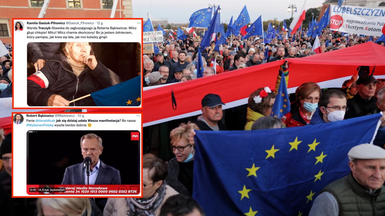 Manifestacja poparcia Unii Europejskiej w Warszawie (fot. PAP/Albert Zawada)