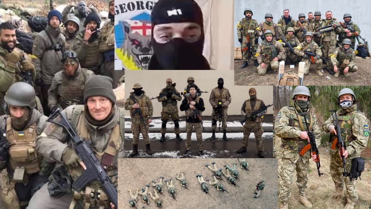 Ochotnicy z ponad 50 państw chcą bronić napadniętej Ukrainy (fot. Twitter.com/NEXTA, ArmedForcesUkr, BelWarriors, ITV News, ua_industrial)