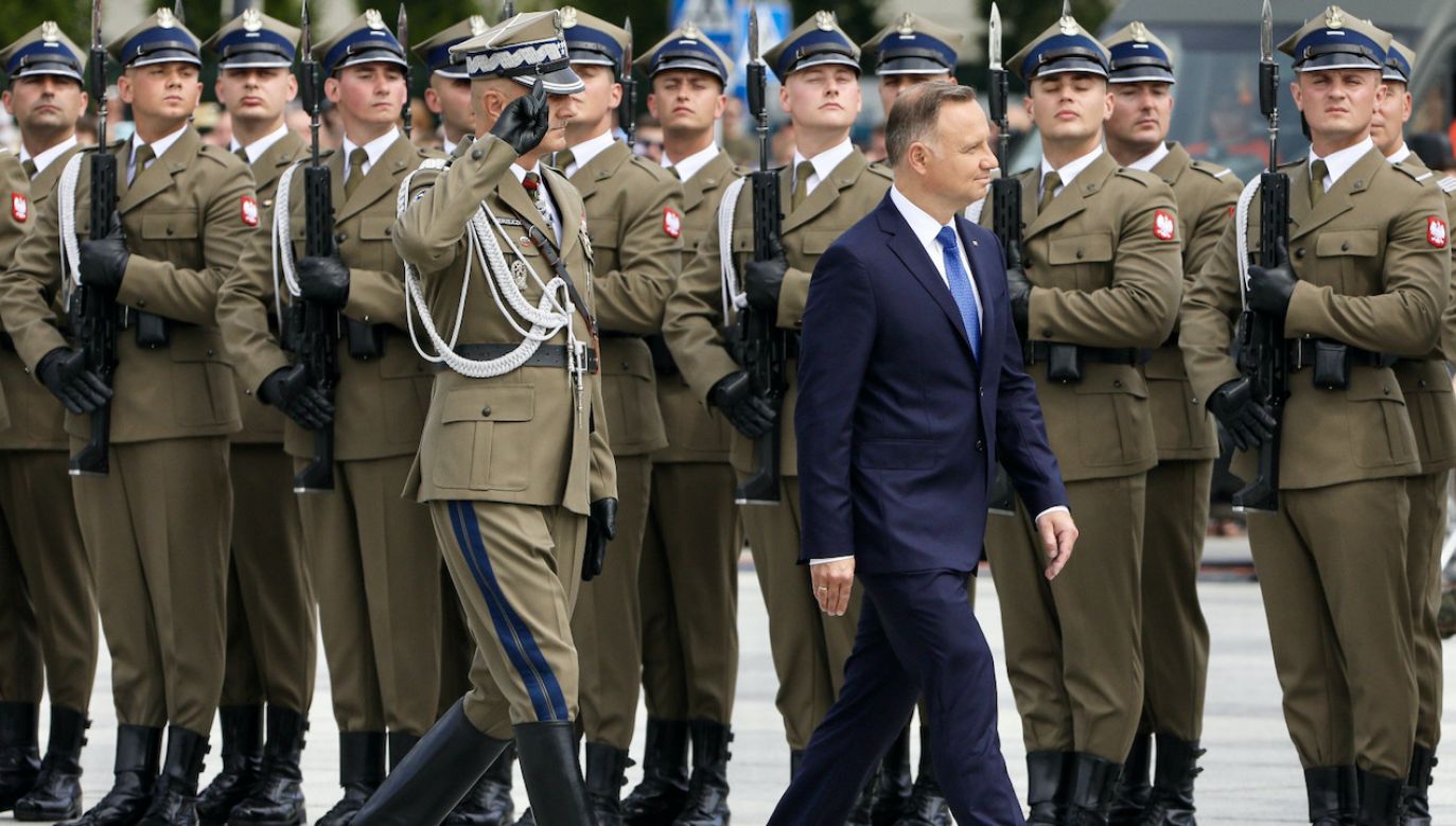 Prezydent Andrzej Duda podczas Święta WP (fot. PAP/Paweł Supernak)