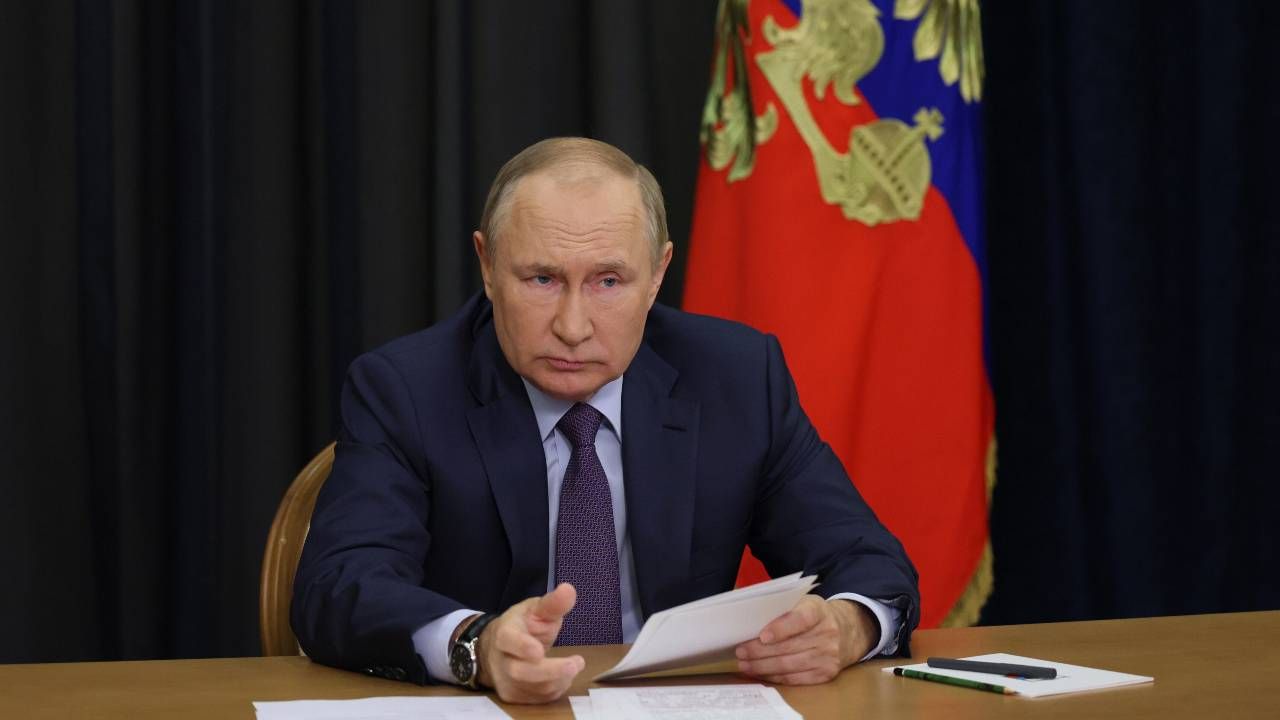 Rosyjski dyktator Władimir Putin (fot. PAP/EPA/GAVRIIL GRIGOROV / SPUTNIK / KREMLIN POOL)