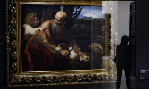 Caravaggio „Ofiarowanie Izaaka”.  FABIO FRUSTACI/EPA/PAP