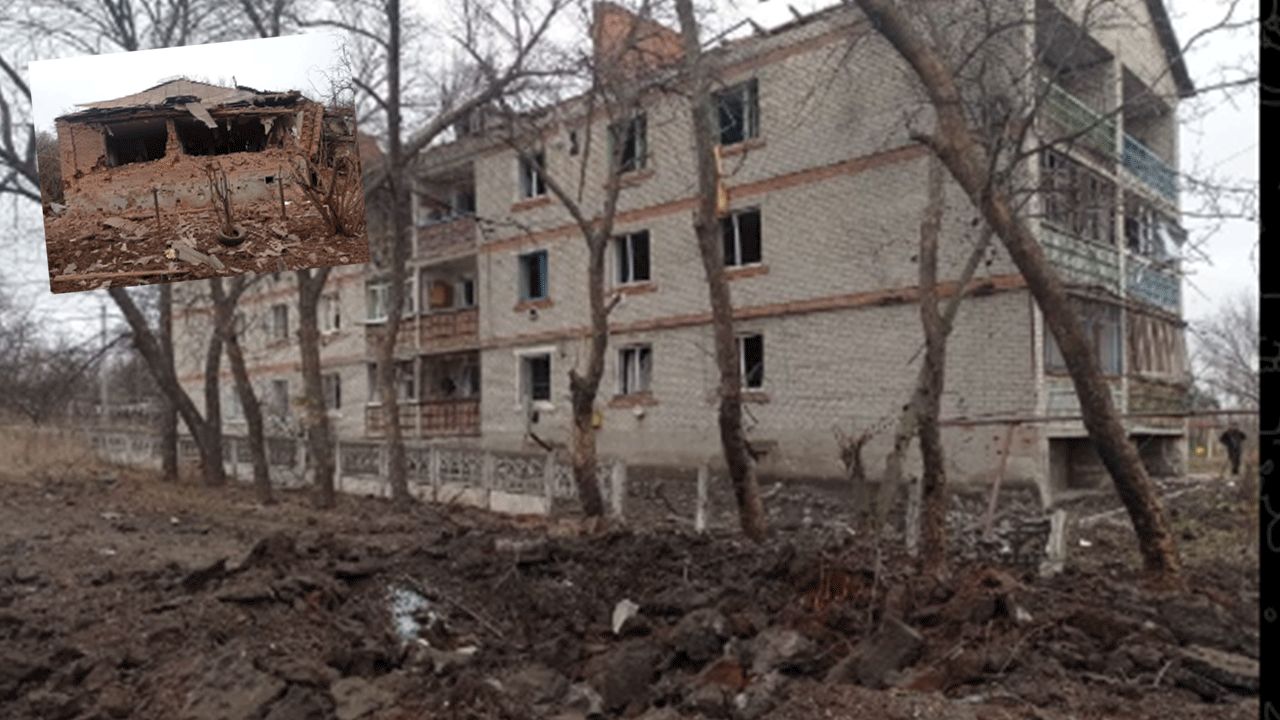 Rakieta uszkodziła budynki mieszkalne (fot.Telegram)