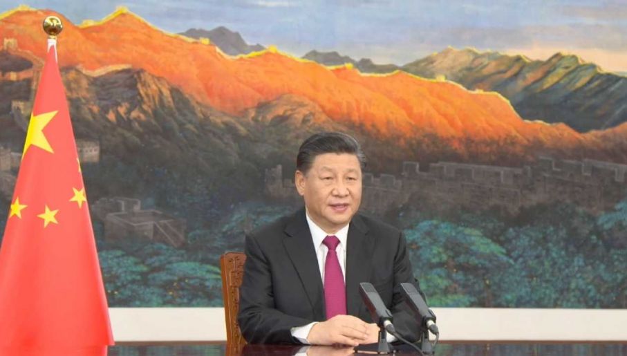 Chiny prezydenta Xi Jinpinga prowadzą ekspansywną politykę (fot. PAP/EPA/PASCAL BITZ / WEF HANDOUT)