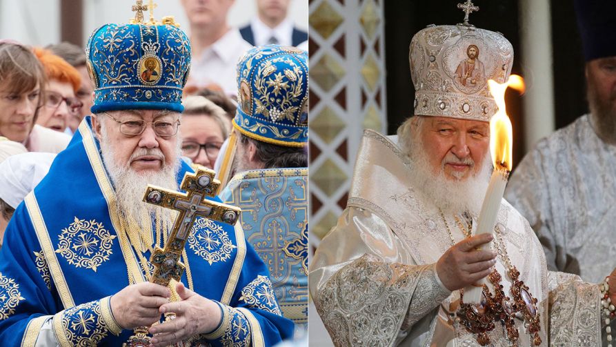Abp Sawa i patriarcha Cyryl, który wspiera inwazję na Ukrainę (fot. arch.PAP/Michał Zieliński, Contributor/Getty Images)