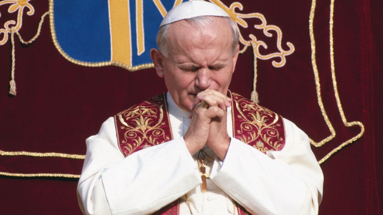 Papież Jan Paweł II (fot. 	Bettmann / Contributor/Getty)