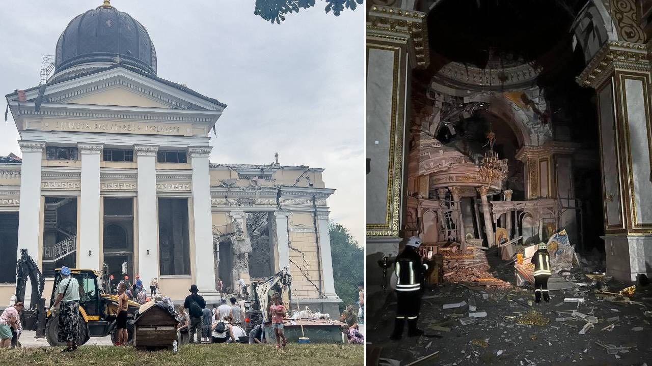 Odessa. W rosyjskich atakach terrorystycznych ucierpiała katedra i wiele zabytków