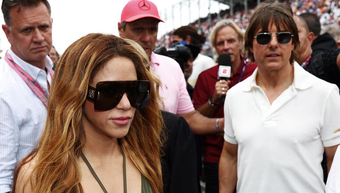 Shakira i Tom Cruise (fot.  Dan Istitene - Formula 1/Formula 1 via Getty Images)