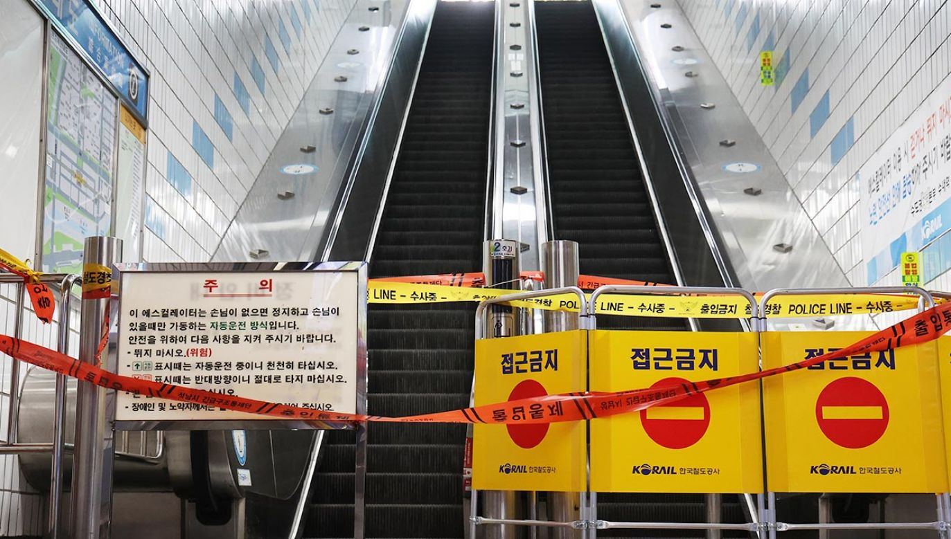 Do wypadku doszło na stacji Sunae w mieście Bundang-gu (fot. PAP/EPA/YONHAP)