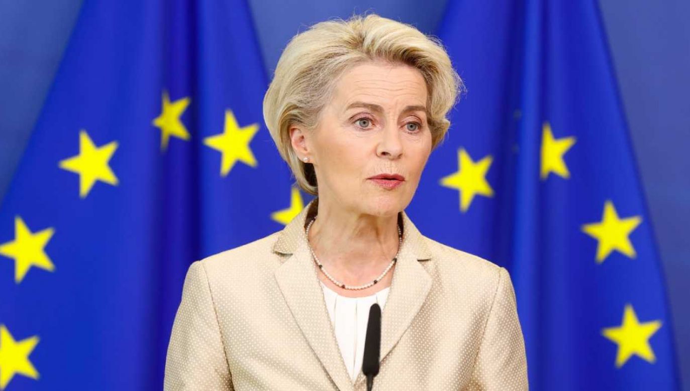 Przewodnicząca Komisji Europejskiej Ursula Von der Leyen  (fot. EPA/STEPHANIE LECOCQ)
